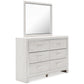 Altyra King Panel Bed with Mirrored Dresser and 2 Nightstands