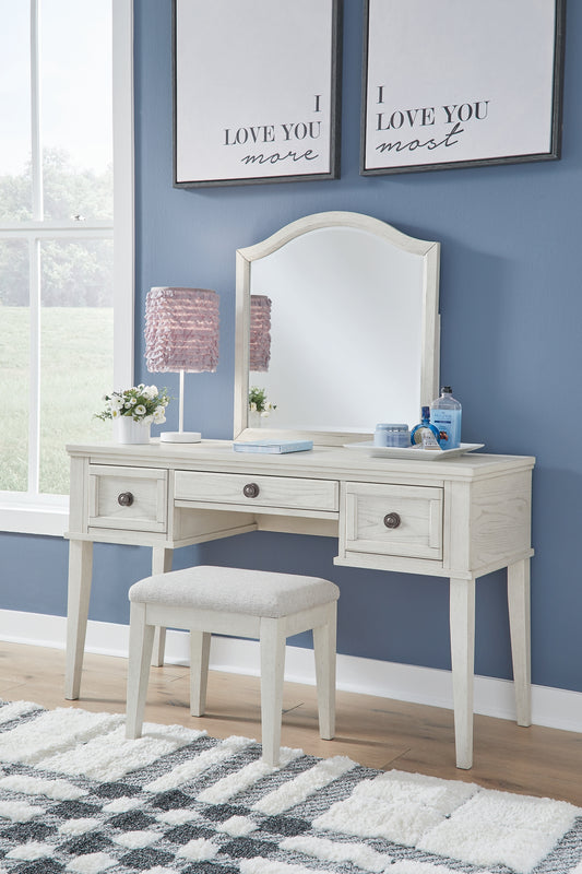 Robbinsdale Mirrored Vanity with Bench