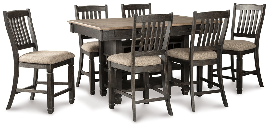 Tyler Creek Counter Height Dining Table and 6 Barstools