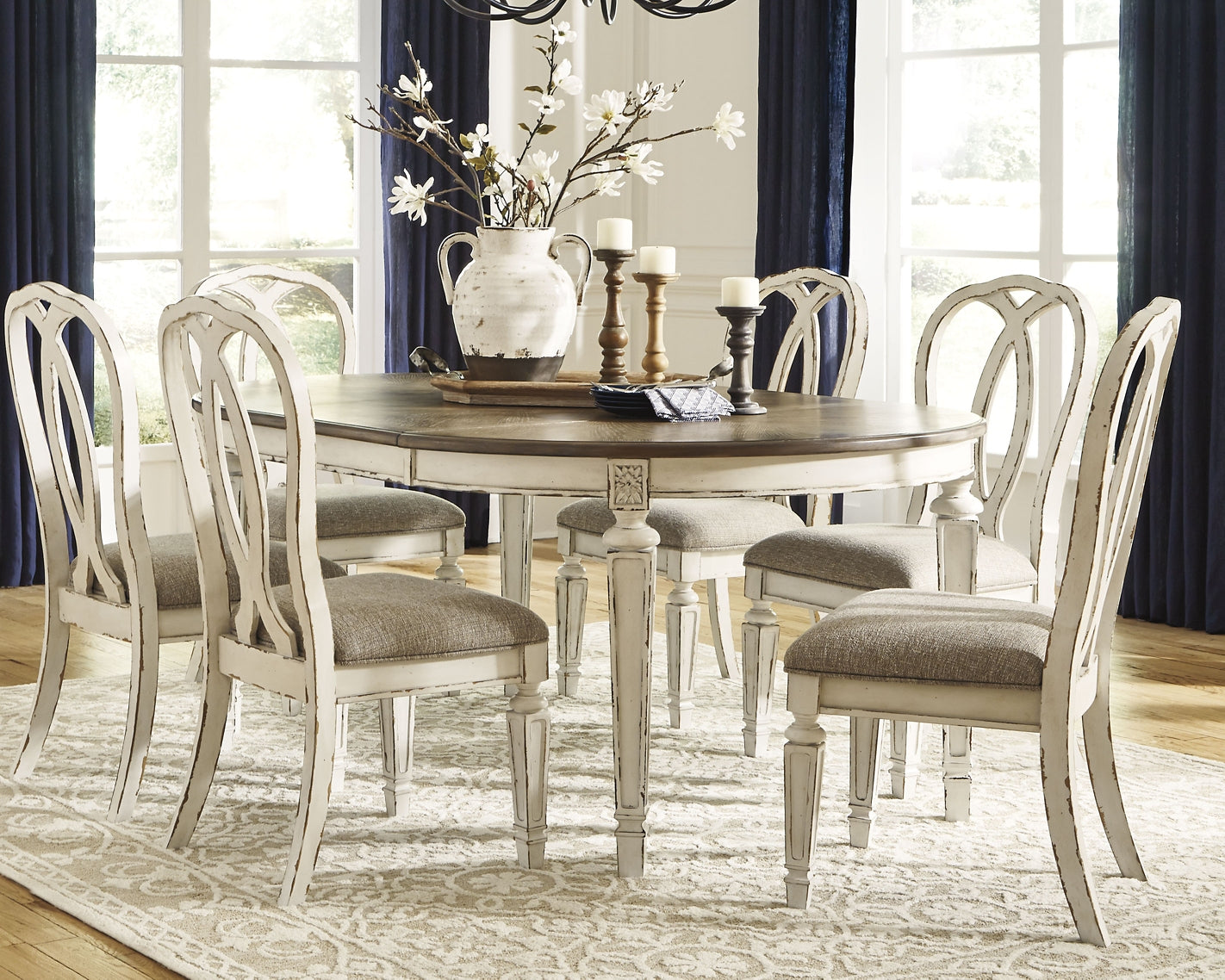 Realyn Dining Table and 6 Chairs