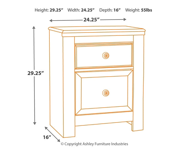 Paxberry King Panel Bed with Mirrored Dresser and 2 Nightstands