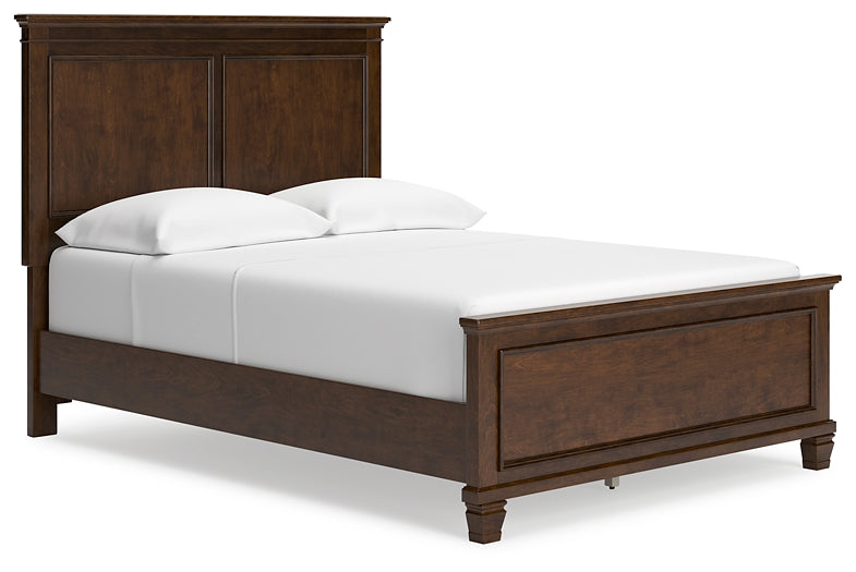 Danabrin Full Panel Bed with Mirrored Dresser, Chest and Nightstand