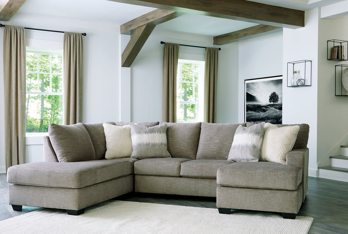 Creswell 2-Piece Sectional with Ottoman