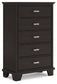 Covetown Five Drawer Chest