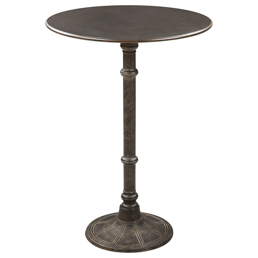 Oswego Round 30-inch Pub Height Bistro Bar Table Dark Russet