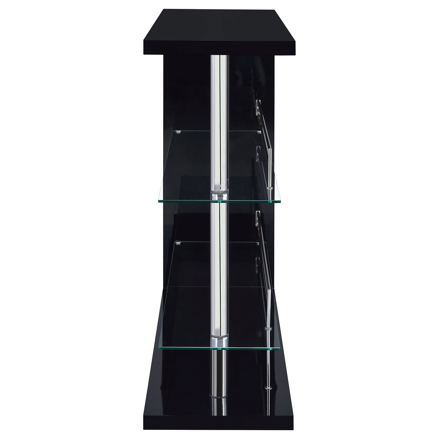 Prescott Rectangular Home Wine Table Black High Gloss