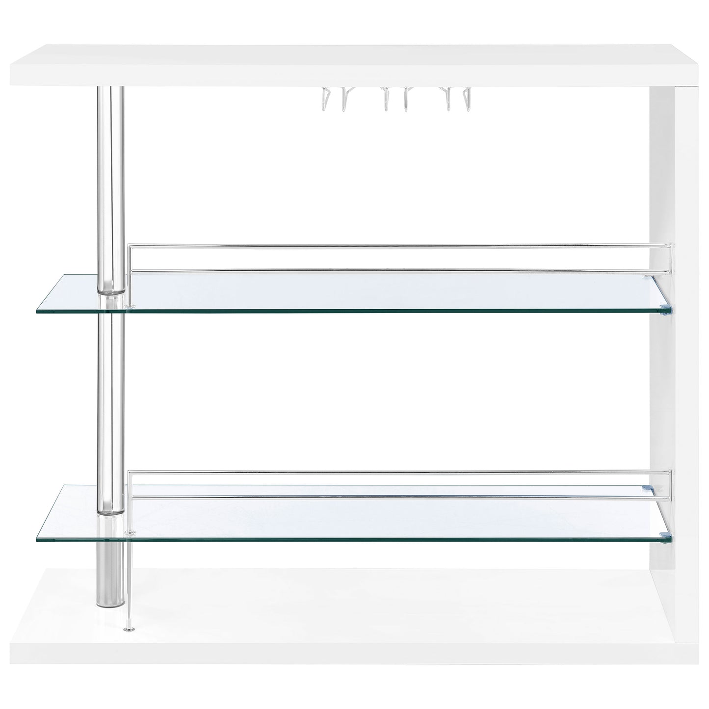 Prescott Rectangular Home Bar Table White High Gloss