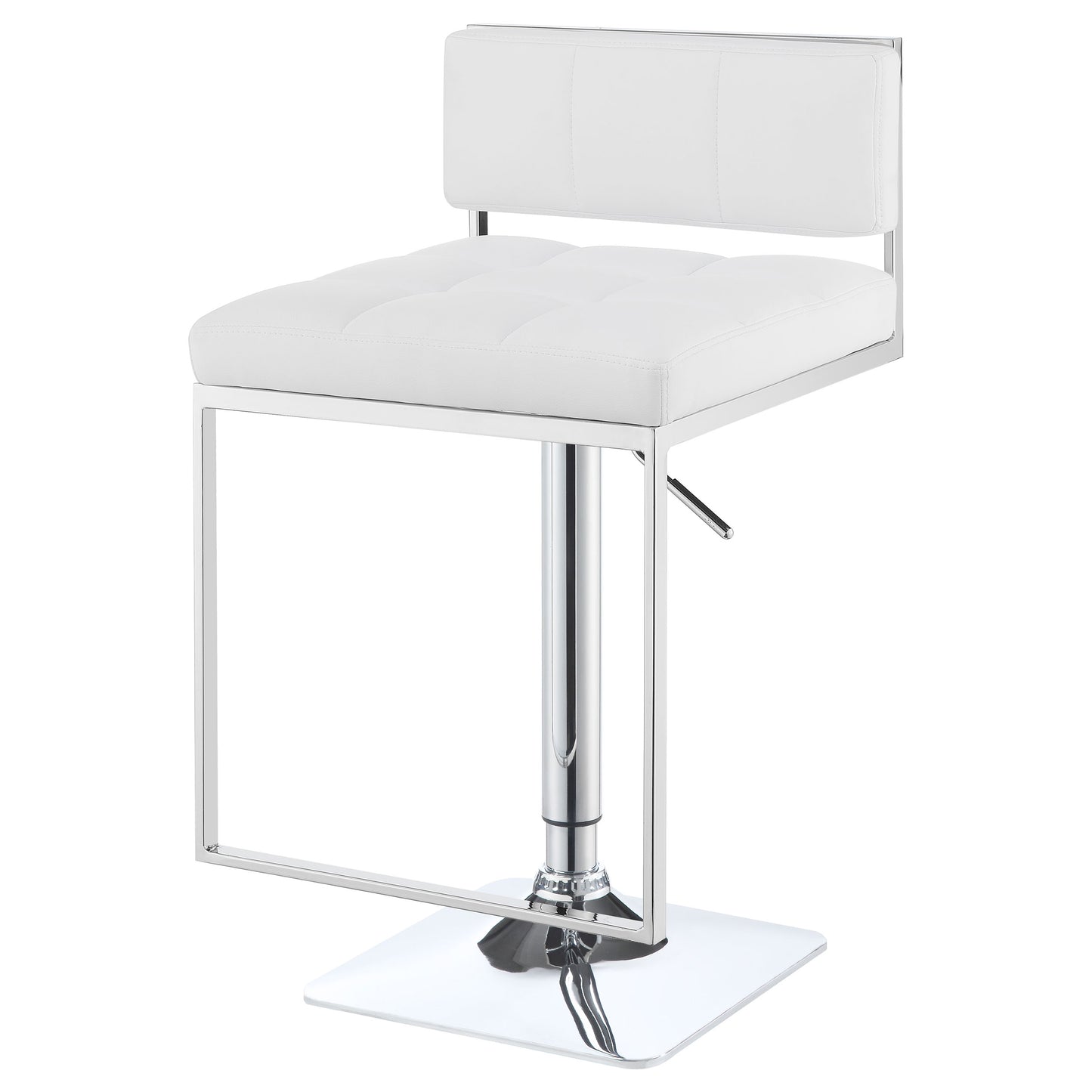 Alameda Adjustable Bar Stool Chrome and White