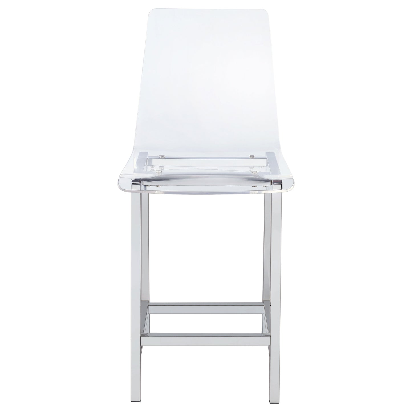 Juelia Clear Acrylic Counter Chair Chrome (Set of 2)