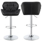 Berrington Upholstered Adjustable Bar Stool Black (Set of 2)