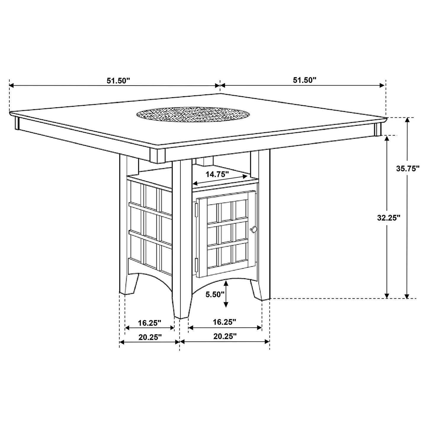 Gabriel 9-piece Square Counter Height Dining Set Cappuccino