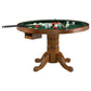 Mitchell Round Dining and Billiard Poker Game Table Amber