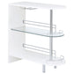 Adolfo Rectangular 2-tier Home Bar Table White High Gloss