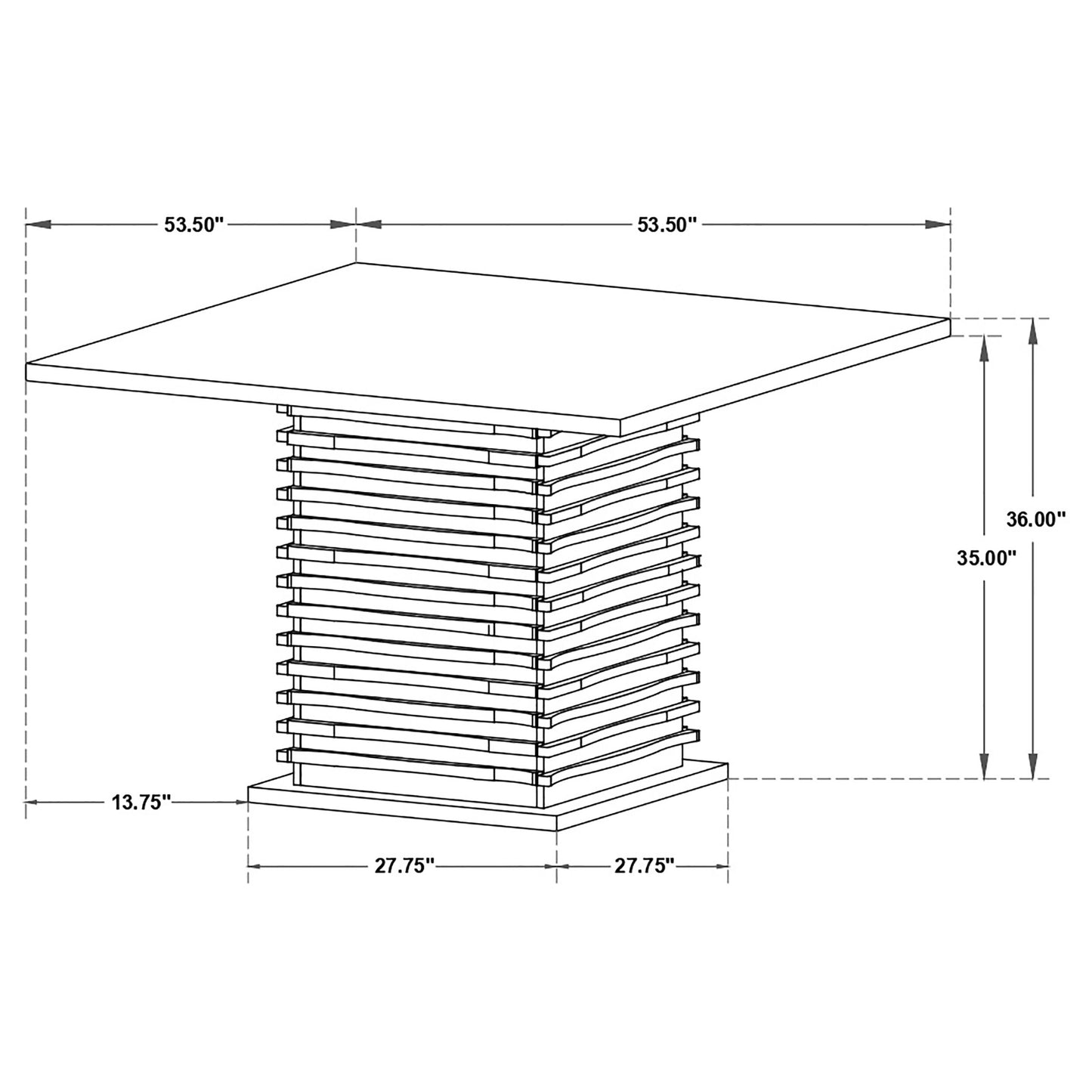 Stanton 7-piece Square Counter Height Dining Table Set Grey