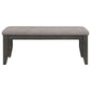 Dalila Fabric Upholstered Wood Dining Bench Dark Grey