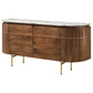 Ortega 4-door Marble Top Sideboard Buffet Cabinet Natural