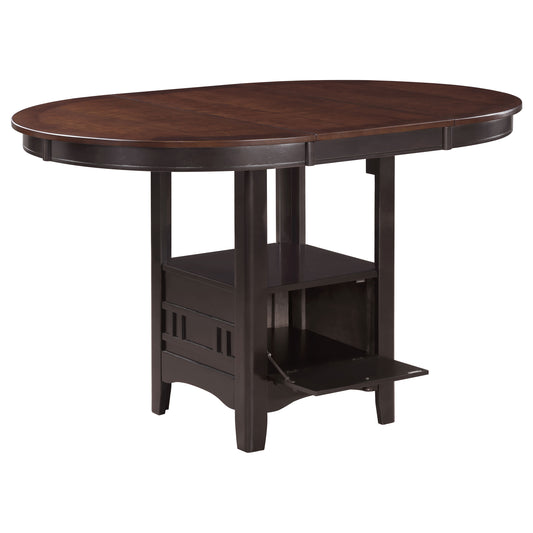 Lavon Oval 60-inch Extension Counter Dining Table Chestnut