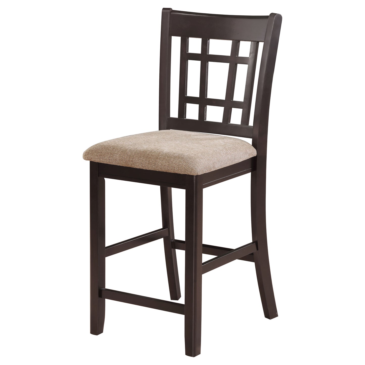 Lavon Wood Counter Chair Tan and Espresso (Set of 2)