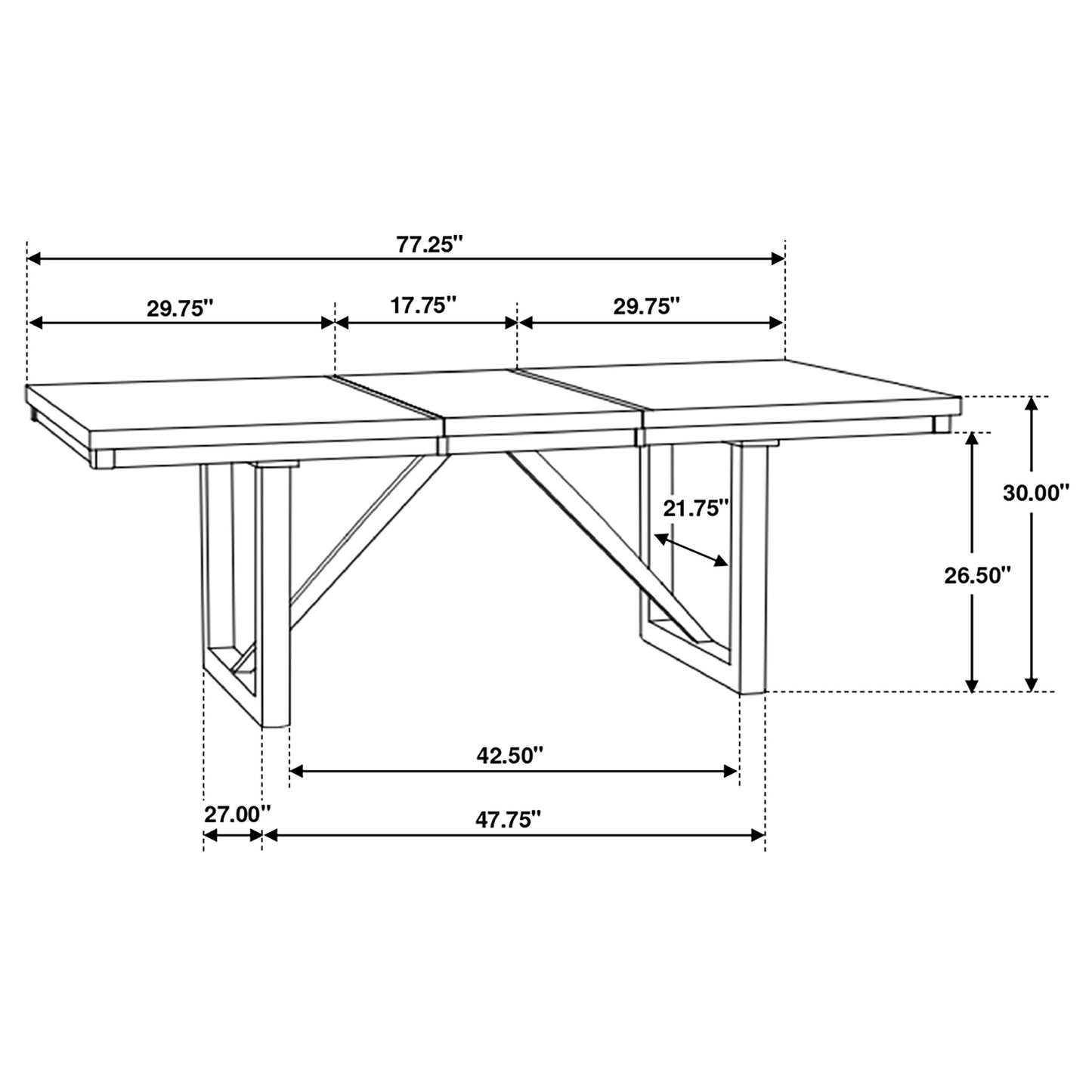 Spring Creek 77-inch Extension Dining Table Natural Walnut