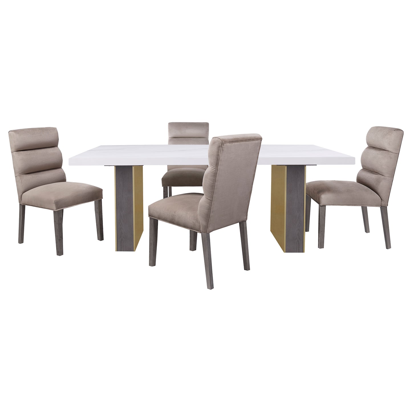 Carla Velvet Upholstered Dining Side Chair Ash (Set of 2)