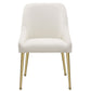 Mayette Upholstered Dining Side Chair Ivory (Set of 2)