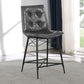 Aiken Upholstered Tufted Counter Chair Charcoal (Set of 2)