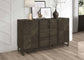 Kelly 3-drawer Storage Dining Sideboard Buffet Dark Grey