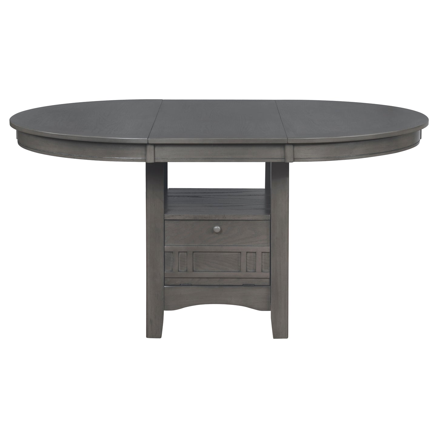 Lavon Oval 60-inch Extension Leaf Dining Table Medium Grey