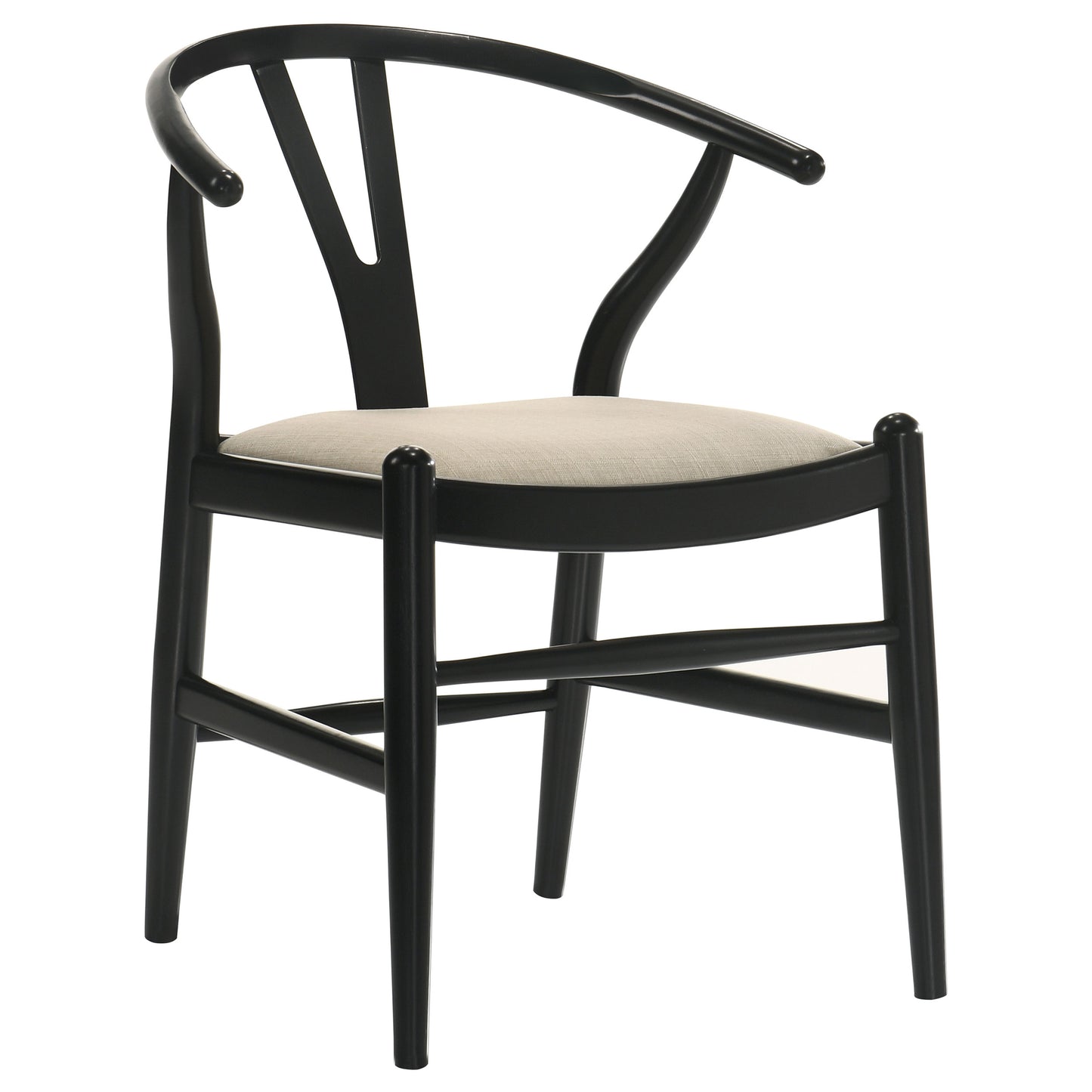 Crestmont Wood Wishbone Dining Side Chair Black (Set of 2)