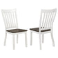 Kingman Wood Dining Side Chair Distressed White (Set of 2)