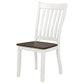 Kingman Wood Dining Side Chair Distressed White (Set of 2)