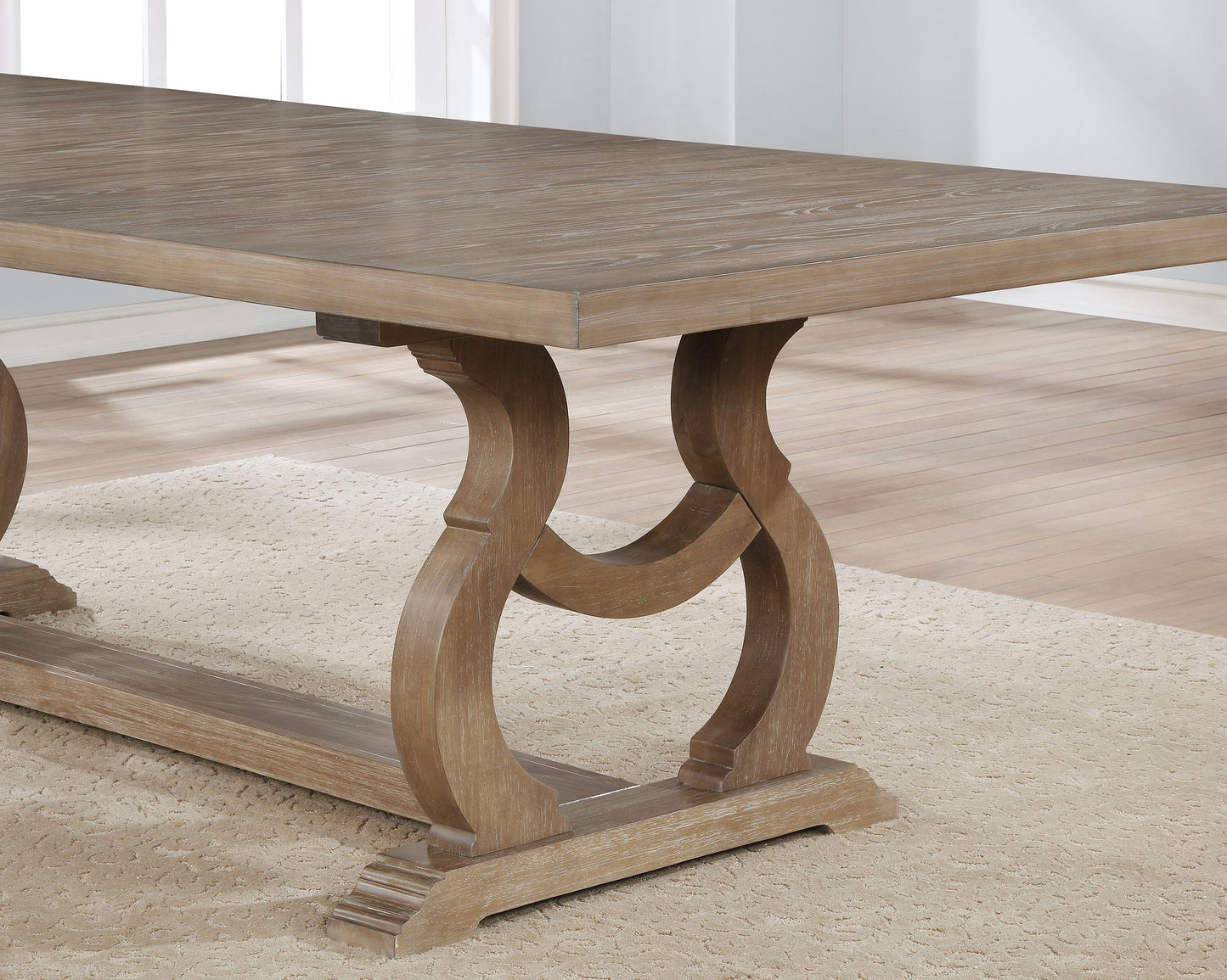 Brockway 104-inch Extension Leaf Dining Table Barley Brown