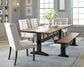 Bexley 6-piece Rectangular Live Edge Dining Table Set Honey