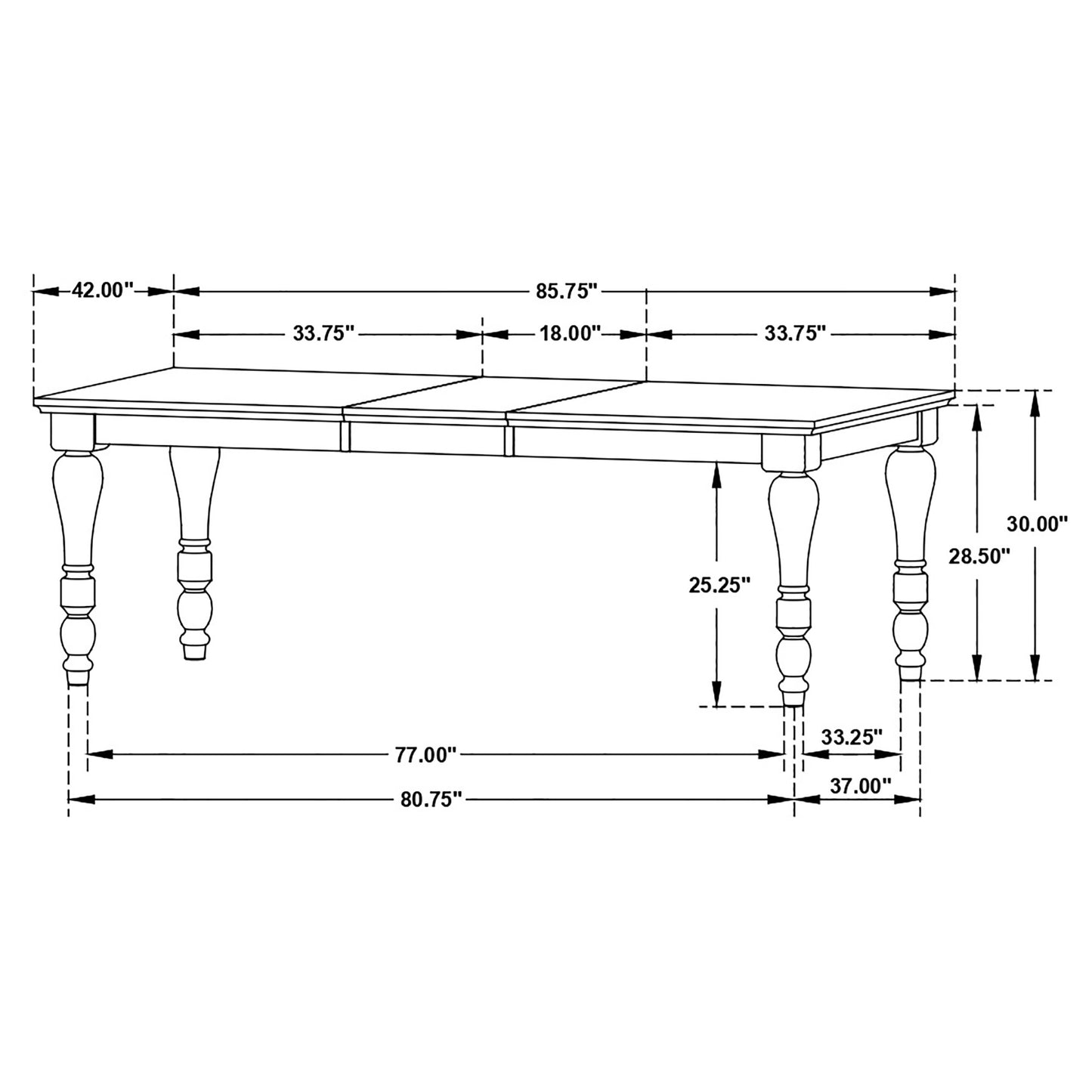 Madelyn 7-piece Rectangular Dining Table Set Coastal White