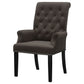 Alana Velvet Upholstered Dining Arm Chair Brown