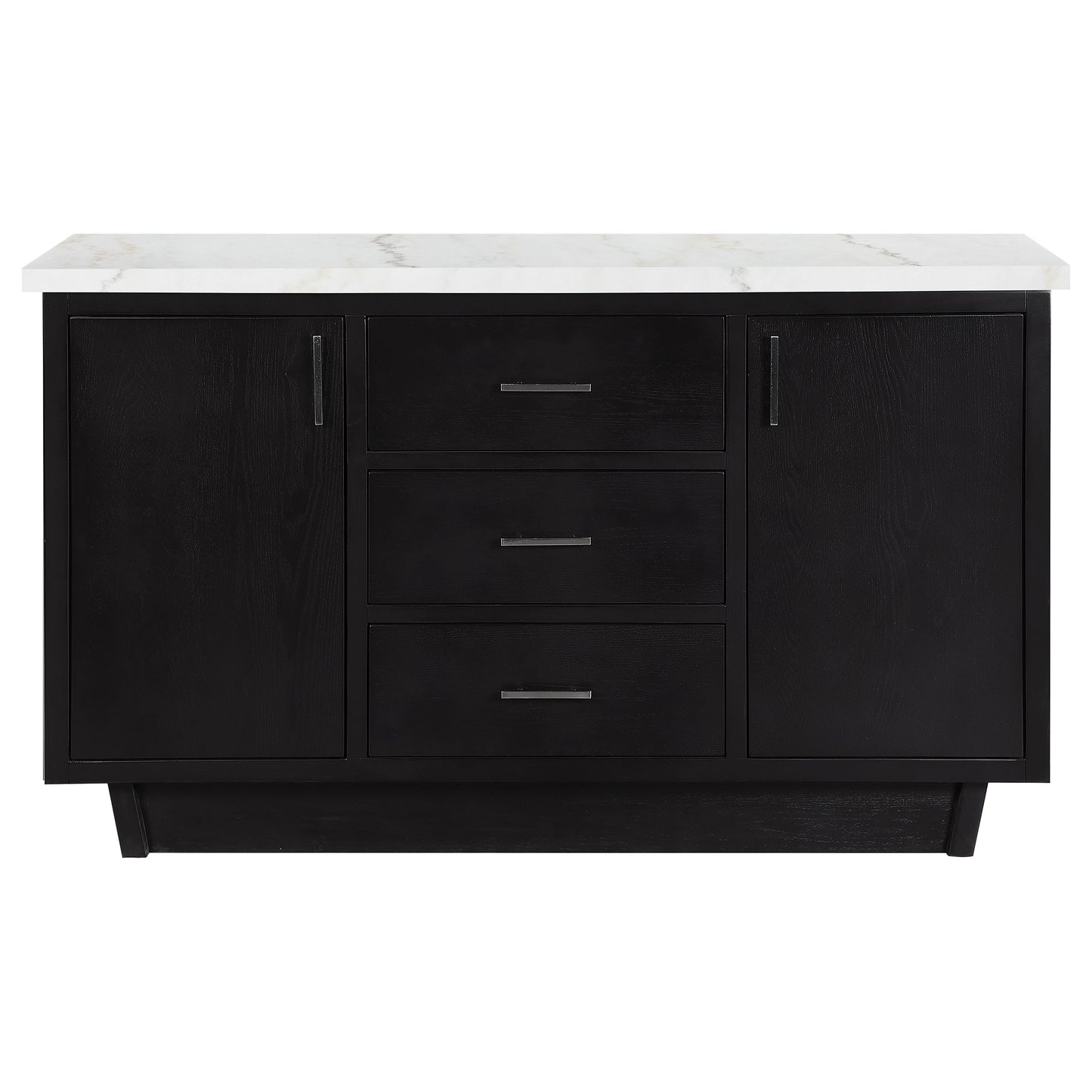 Sherry 3-drawer Marble Top Sideboard Buffet Rustic Espresso