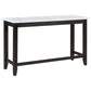 Toby 60-inch Marble Counter Dining Table Rustic Espresso