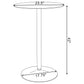 Abiline Round 24-inch Glass Top Bistro Bar Table Chrome