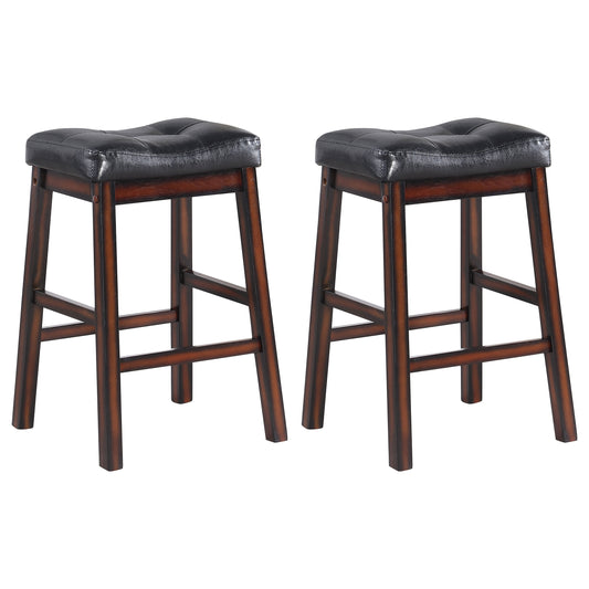 Donald Upholstered Counter Stool Cappuccino (Set of 2)