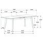 Crestmont 78-inch Extension Dining Table Black Faux Marble