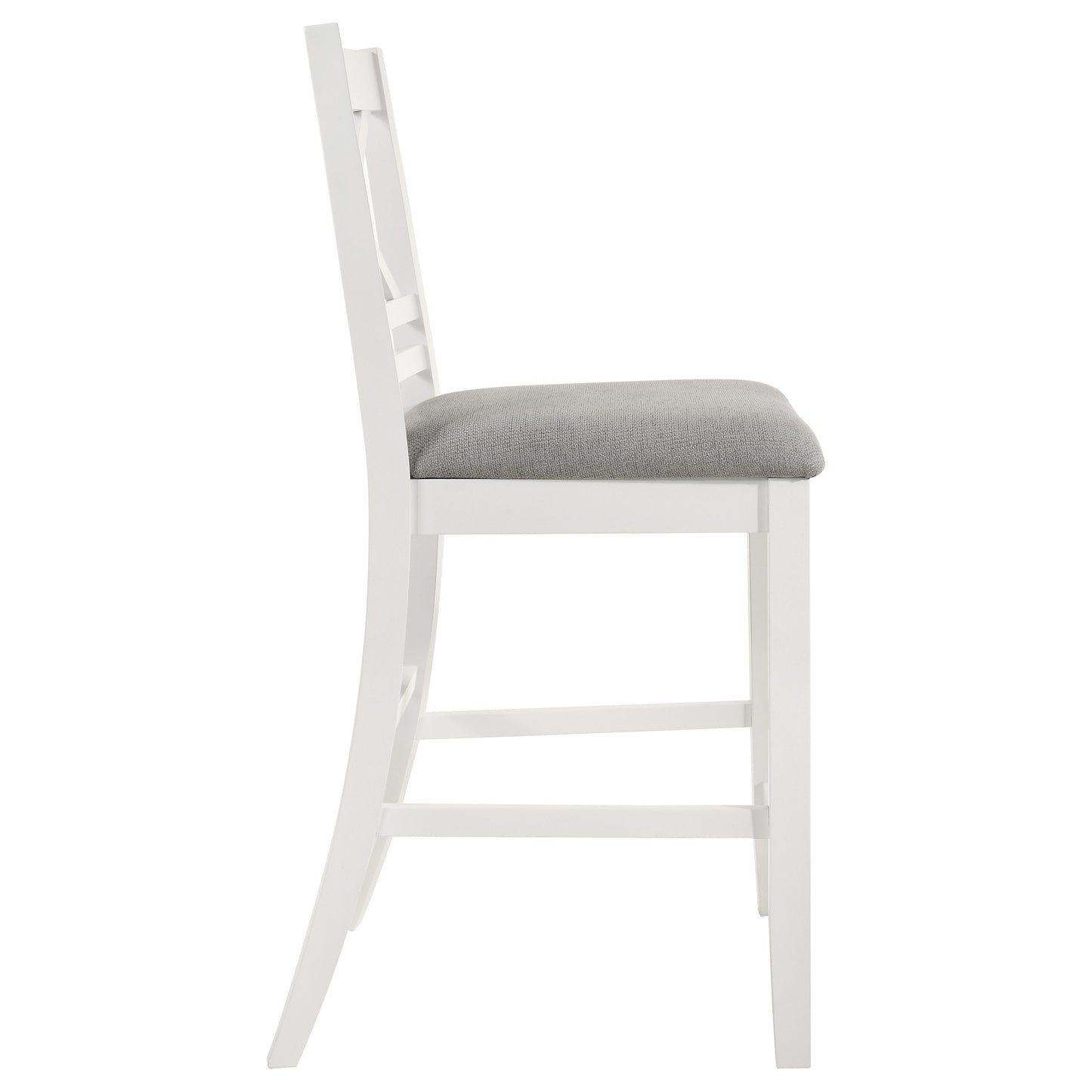 Hollis Wood Counter Chair with Cushion White (Set of 2)