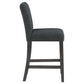 Alba Boucle Upholstered Counter Chair Black (Set of 2)