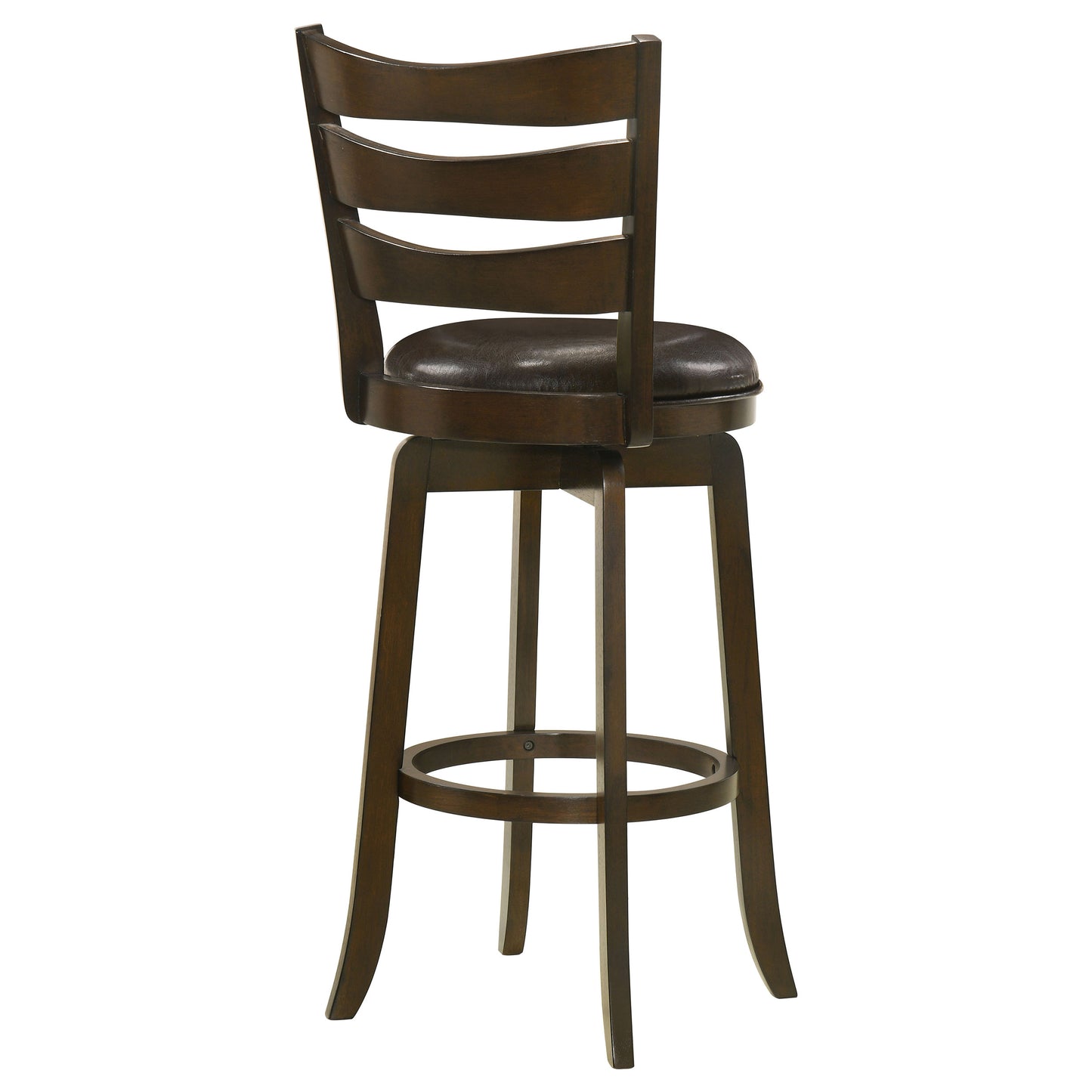 Murphy Wood Pub Height Swivel Bar Chair Dark Brown