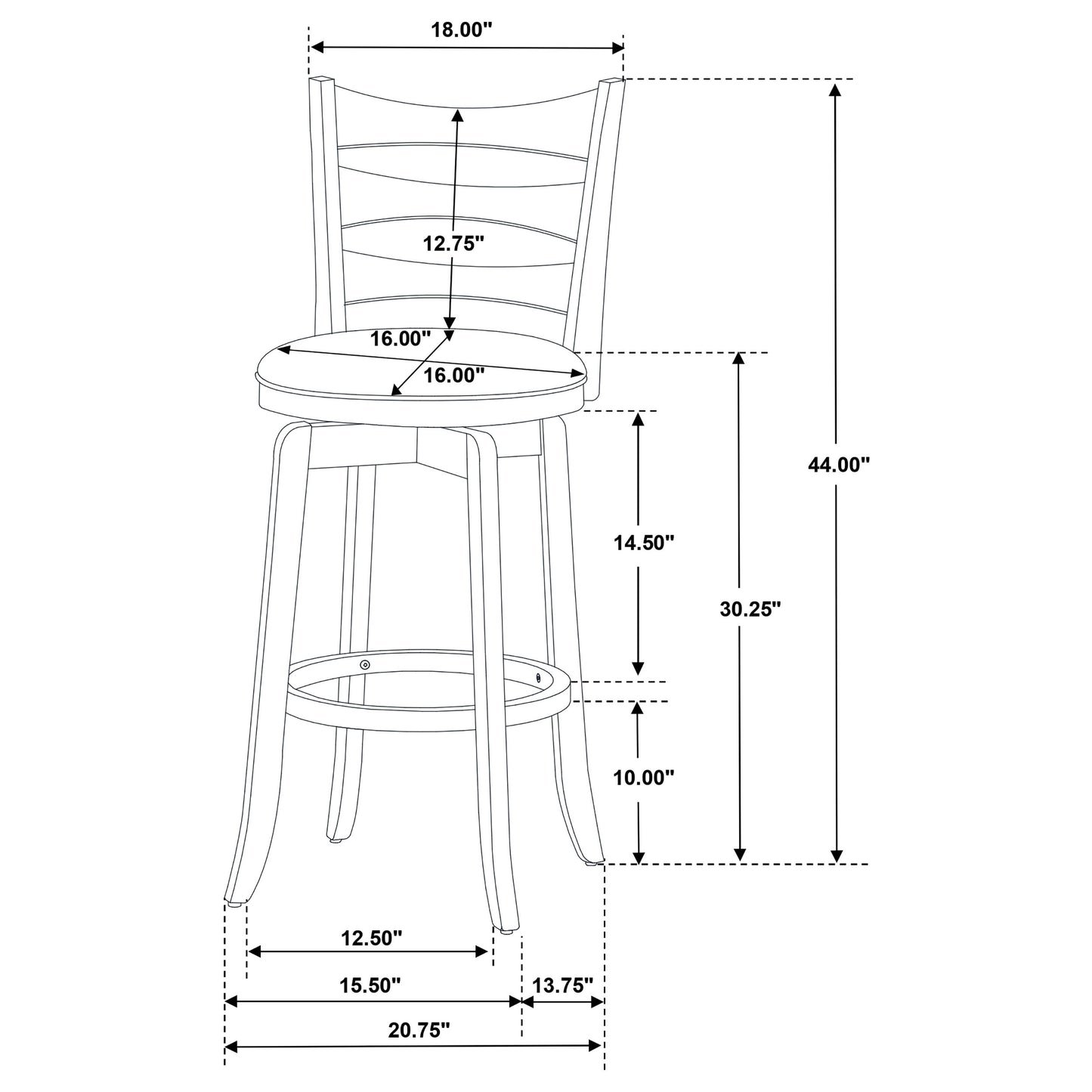 Murphy Wood Pub Height Swivel Bar Chair Hunter Green