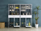 Figueroa 5-shelf Wine Storage Bar Cabinet White High Gloss