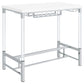 Norcrest 47-inch Acrylic Leg Bar Table White High Gloss