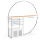 Risley 2-door Circular LED Home Bar Cabinet White High Gloss