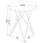 Bexter Round 35-inch Faux Marble Bistro Bar Table Chrome