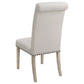 Salem Fabric Upholstered Dining Side Chair Beige (Set of 2)