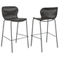 Mckinley Faux Rattan Metal Bar Chair Brown (Set of 2)